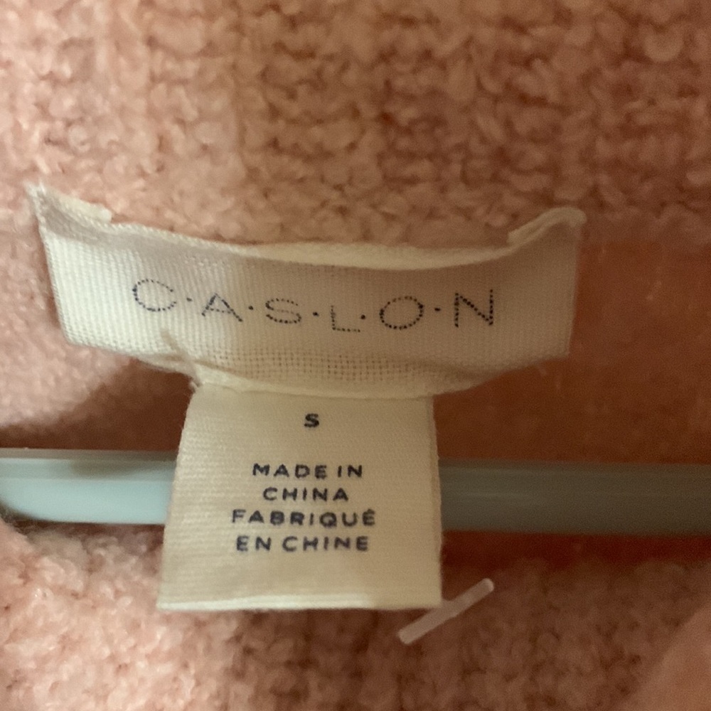 Nordstrom Center Cable Cowl Neck Cotton Blend Sweater in Smoke Pink - Picture 4 of 4